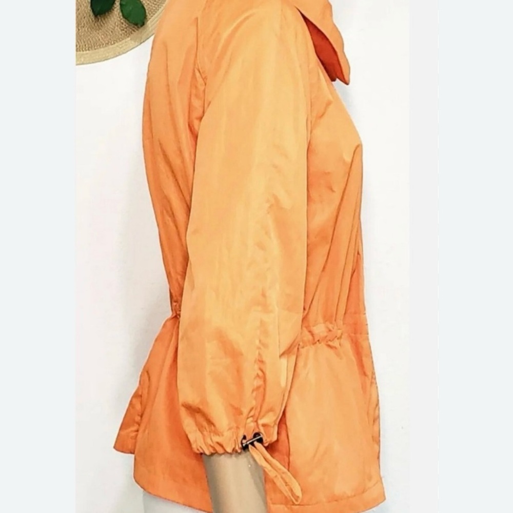 Chico's 3/4 Sleeve Puffy Ruffle Utility Jacket Size 1